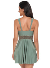 Conservative V-neck Bikini Swimsuit